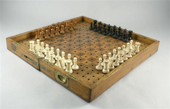Four player chess board