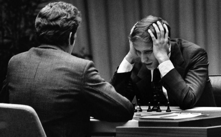 Fischer playing against Spassky